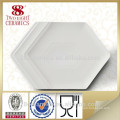 Placa de sobremesa de porcelana barato e prato, prato de cerâmica branca